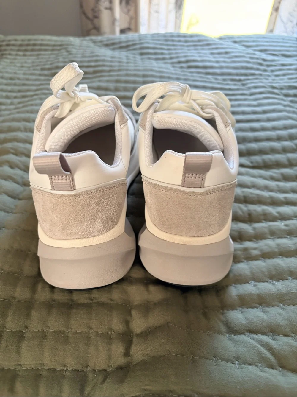 Women’s Cream and White Platform Sneakers - Designer-Inspired